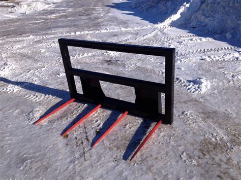 heavy duty skid steer bale spears|skid steer bale spear plans.